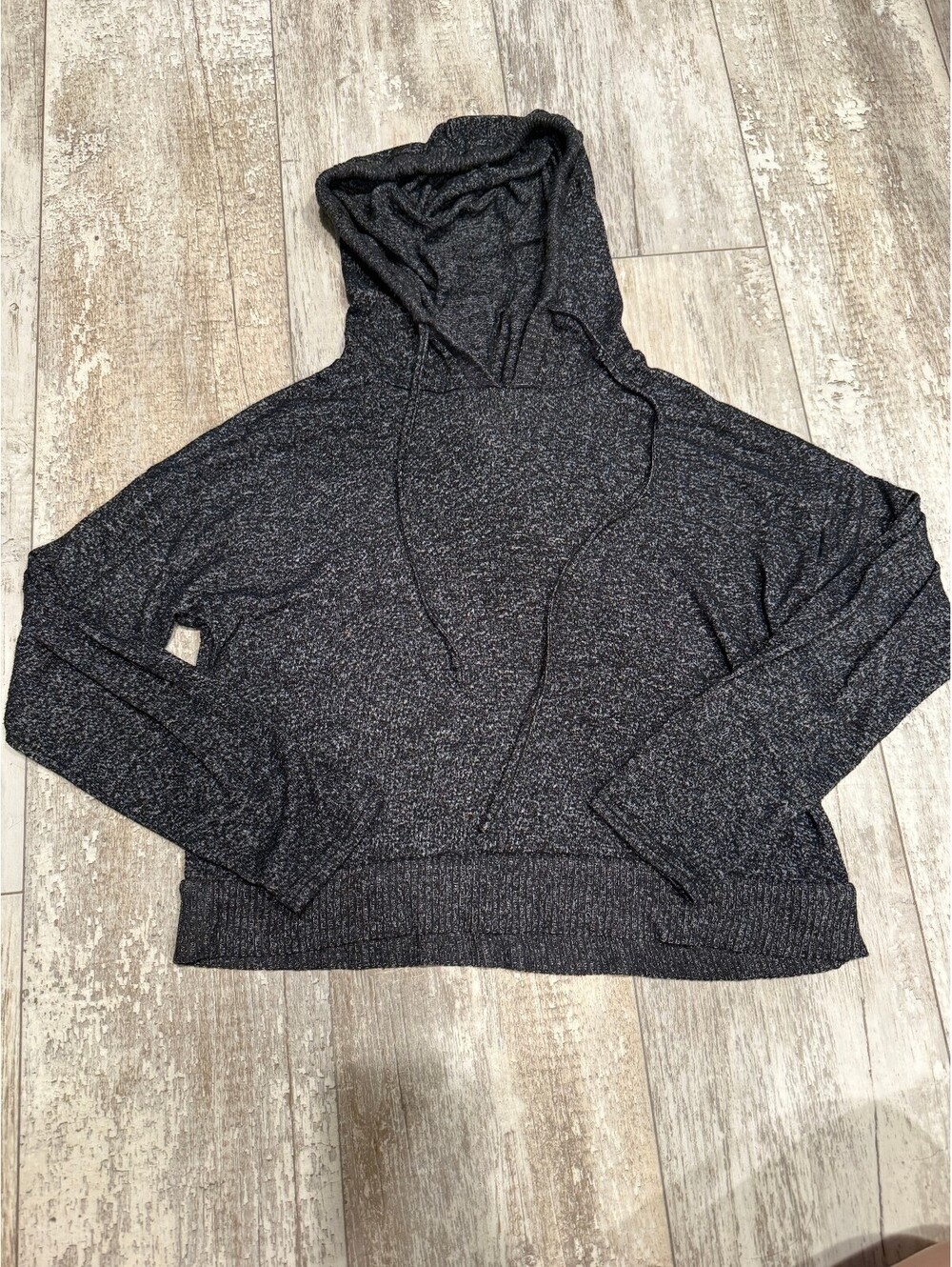 No Thrills Los Angeles Womens S Black Hooded Sweater Pullover